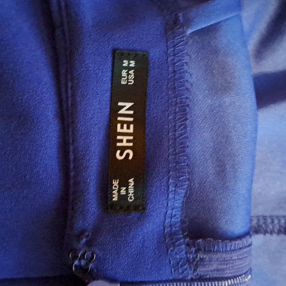 Shein Electric Blue Crossed Back Jumpsuit - Picture 5 of 5